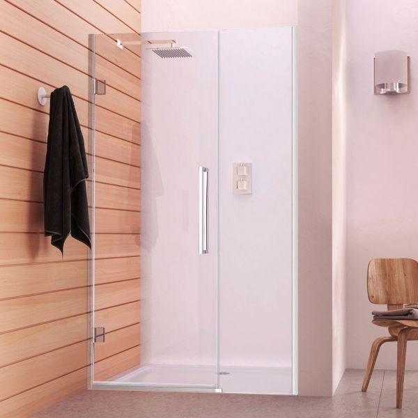 Aqata Design Solutions DS457 1100 Hinged Shower Door and Inline Panel