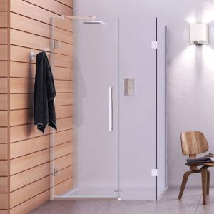 Aqata Design Solutions DS458 1100 x 900 Hinged Door and Inline Panel Corner Shower Enclosure