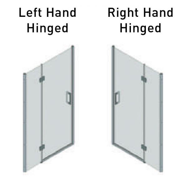 Aqata Design Solutions DS459 1200 Hinged Shower Door and Inline Panel