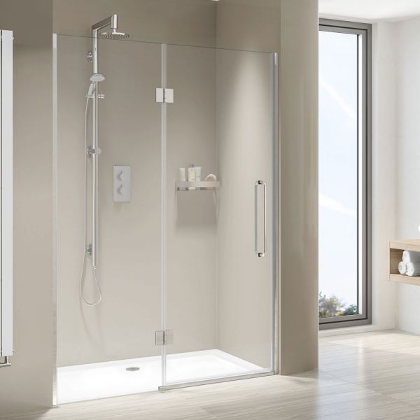 Aqata Design Solutions DS459 800 Hinged Shower Door and Inline Panel