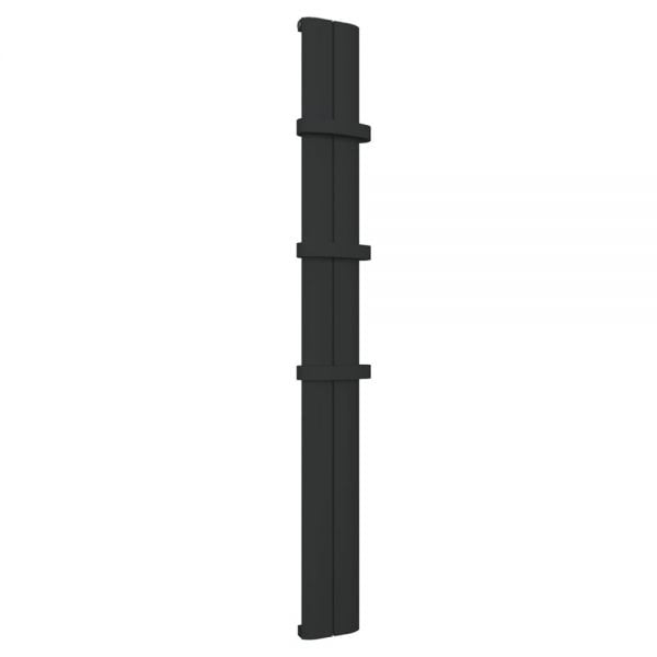 Eastbrook Berlini 1200 x 185 Vertical Matt Black Designer Radiator