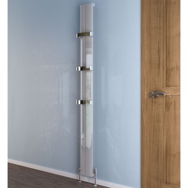 Eastbrook Berlini 1800 x 185 Polished Aluminium Designer Radiator #2