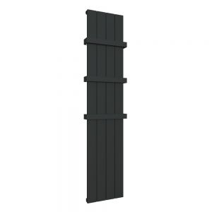 Eastbrook Charlton 1800 x 375 Vertical Matt Anthracite Designer Aluminium Radiator