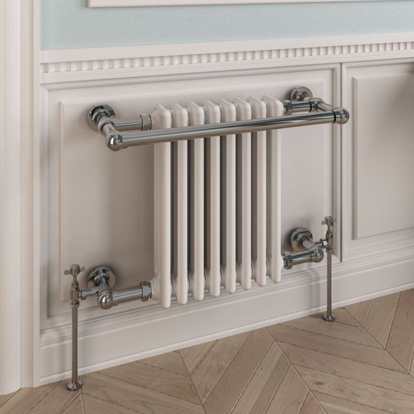 Eastbrook Coln 510 x 680 Chrome and White Traditional Towel Radiator #2