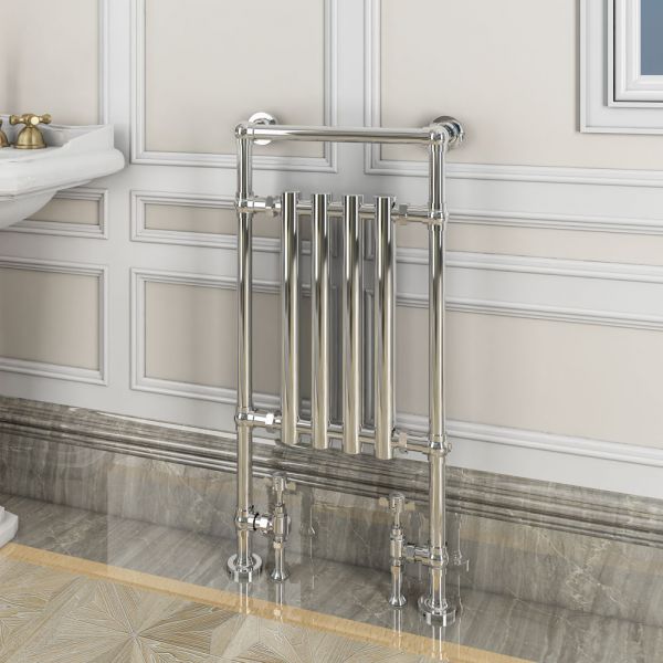 Eastbrook Frome 940 x 474 Chrome Traditional Towel Radiator #2