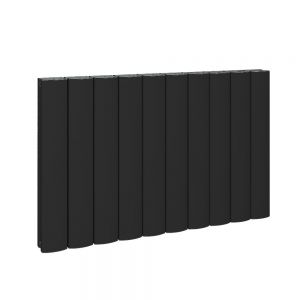 Eastbrook Guardia 600 x 1420 Horizontal Matt Black Designer Radiator