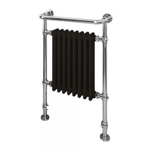 Eastbrook Isbourne 940 x 600 Chrome and Black Traditional Towel Radiator