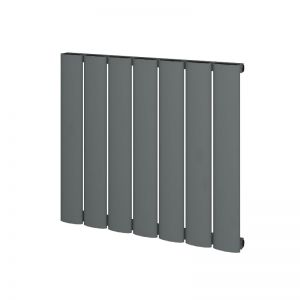 Eastbrook Malmesbury 600 x 565 Horizontal Matt Anthracite Designer Aluminium Radiator