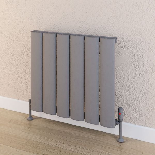 Eastbrook Malmesbury 500 x 565 Horizontal Matt Grey Designer Aluminium Radiator