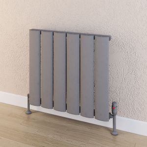 Eastbrook Malmesbury 600 x 850 Horizontal Matt Grey Designer Aluminium Radiator