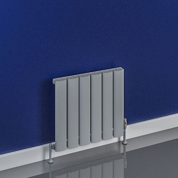 Eastbrook Malmesbury 500 x 470 Horizontal Matt Grey Designer Aluminium Radiator #2