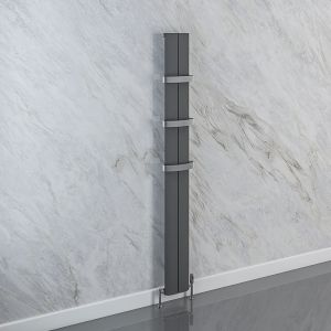 Eastbrook Preston 1800 x 185 Vertical Matt Anthracite Designer Aluminium Radiator