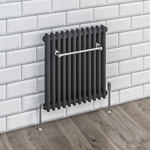 Eastbrook Rivassa 600 x 428 Matt Anthracite 2 Column Horizontal Radiator