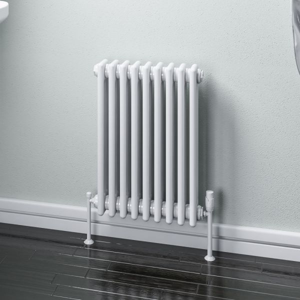 Eastbrook Rivassa 600 x 1148 Gloss White 3 Column Horizontal Radiator #2