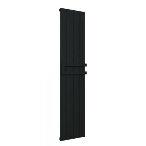 Eastbrook Rosano 600 x 280 Vertical Matt Black Designer Radiator