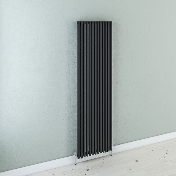 Eastbrook Rowsham 1800 x 300 Vertical Matt Anthracite Designer Radiator