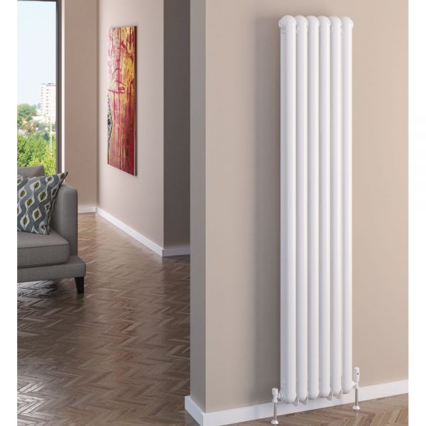 Eastbrook Rubano 1800 x 503 Vertical Gloss White Designer Radiator