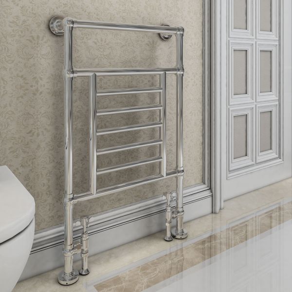 Eastbrook Sherbourne 940 x 600 Chrome Traditional Towel Radiator #2