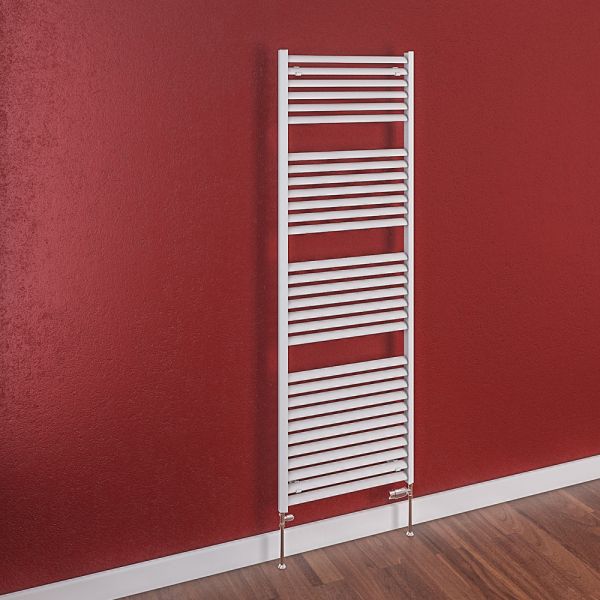 Eastbrook Velor 600 x 600 Matt White Aluminium Towel Rail #2