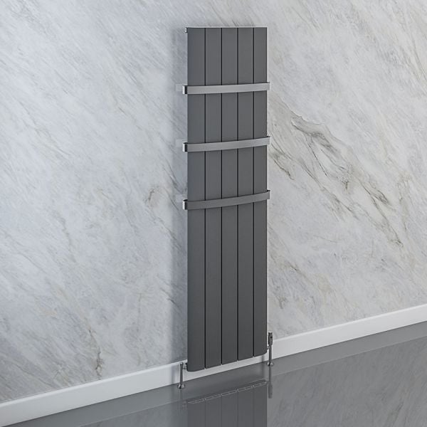 Eastbrook Withington 600 x 280 Vertical MATT WHITE Designer Aluminium Radiator