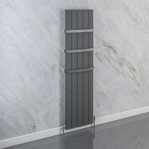 Eastbrook Withington 1800 x 280 Vertical Matt Anthracite Designer Aluminium Radiator