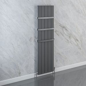 Eastbrook Withington 1800 x 470 Vertical Matt Anthracite Designer Aluminium Radiator