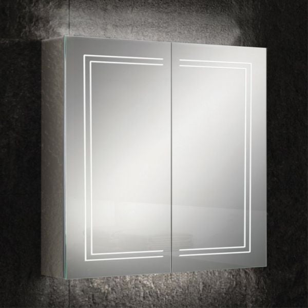 HIB Edge 80 LED Aluminium Double Door Bathroom Cabinet