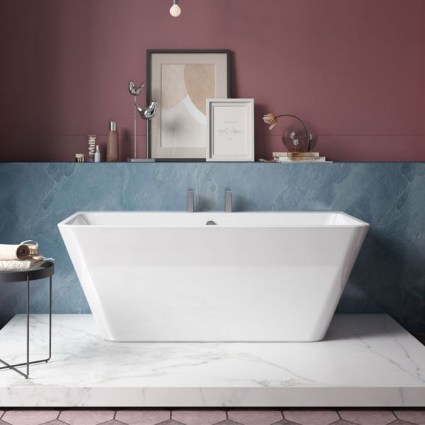 Charlotte Edwards Eris Gloss White 1500 Back to Wall Bath #2
