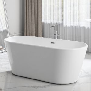 Charlotte Edwards Grosvenor White 1650 Freestanding Bath