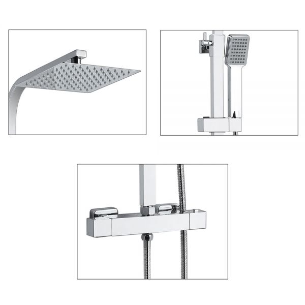 Hartland Essentials Square Thermostatic Shower Kit #2