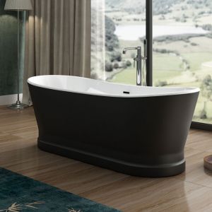 Charlotte Edwards Jupiter Matt Black 1700 Freestanding Bath