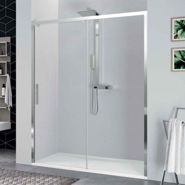 Novellini Kuadra 2 2PH 1300 Right Hand Chrome Sliding Shower Door