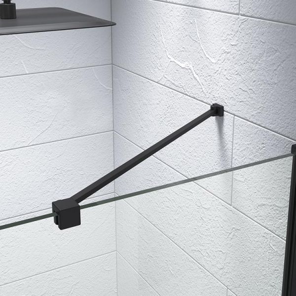 Kudos Ultimate 2 Wet Room Shower Panel 10mm 600 Wide Matte Black #4