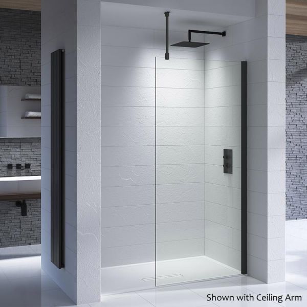 Kudos Ultimate 2 Wet Room Shower Panel 10mm 600 Wide Matte Black #3