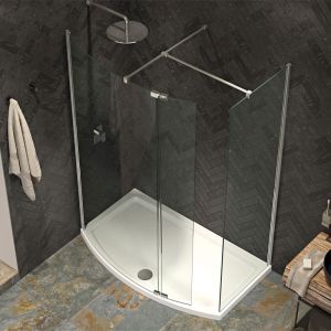 Kudos Ultimate 2 Curved CORNER 8mm Glass Walk in Shower Enclosure 1700 x 700