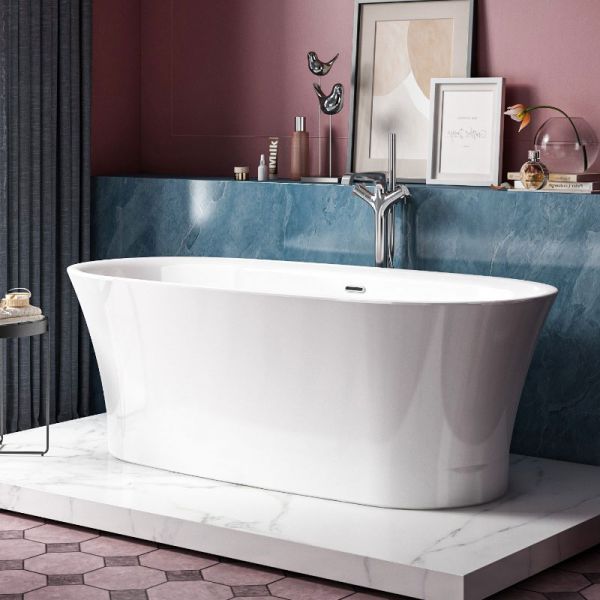 Charlotte Edwards Luna Gloss White 1700 Freestanding Bath #3