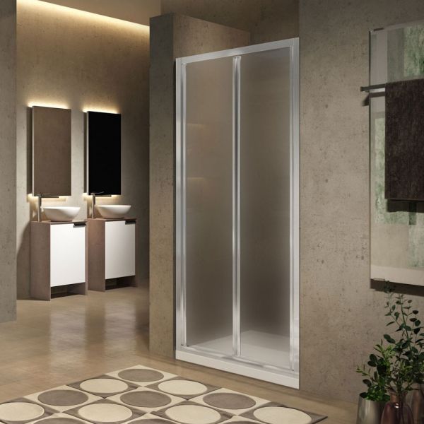 Novellini Lunes 2.0 S Chrome 700 Bi Fold Shower Door