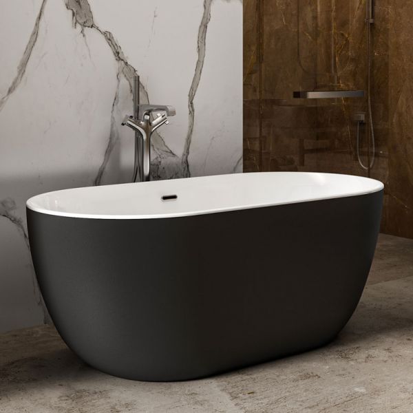 Charlotte Edwards Mayfair Matt Black 1800 Freestanding Bath