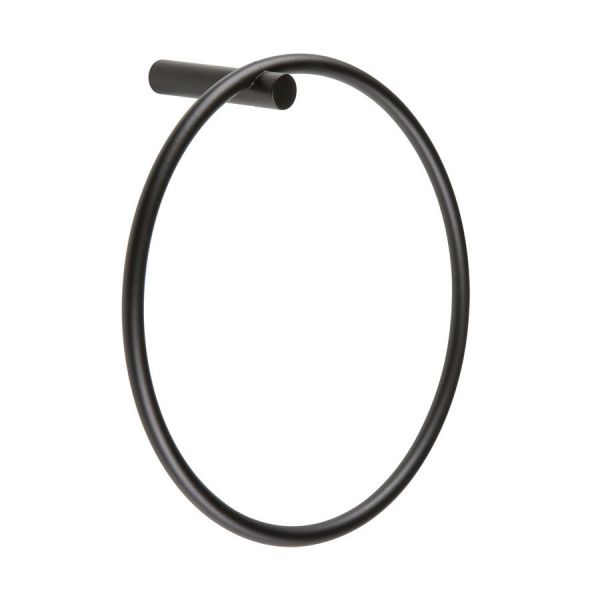 Moods Matt Black Towel Ring