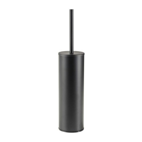 Moods Matt Black Wall Mounted Toilet Brush Set