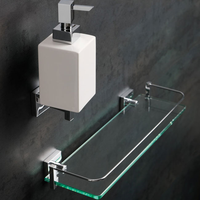 Moods 400 Glass Shelf with Chrome Brackets MOOD101695