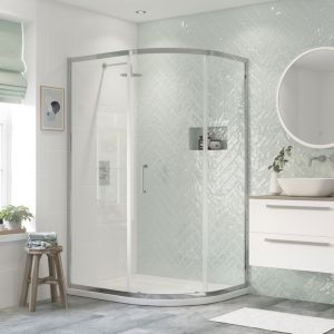 Moods Reflex Ripple 1200 x 900 One Door Offset Quadrant Shower Enclosure