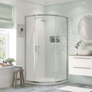 Moods Reflex Ripple 800 x 800 Framed One Door Quadrant Shower Enclosure