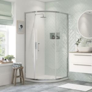 Moods Reflex Ripple 900 x 900 Framed One Door Quadrant Shower Enclosure