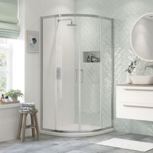 Moods Reflex Ripple 900 x 900 Framed Two Door Quadrant Shower Enclosure