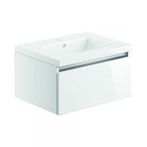 Moods Chelston 600 White Gloss Wall Hung Vanity Unit and Basin