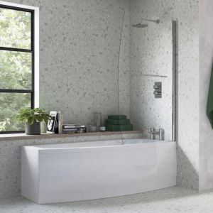 Moods Space Saver 1700 x 700 Right Hand Shower Bath Inc Screen and Panel DIBSHP100
