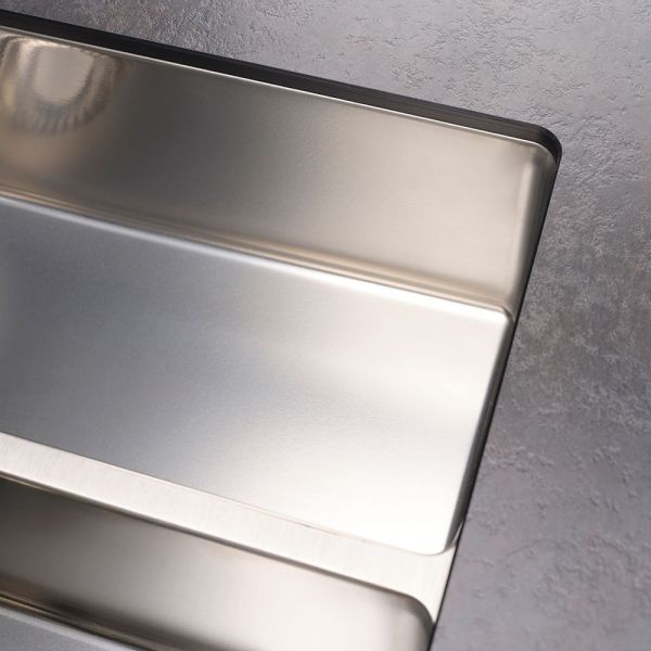 Reginox New York Left Hand 1.5 Bowl Stainless Steel Kitchen Sink 580 x 440mm #4