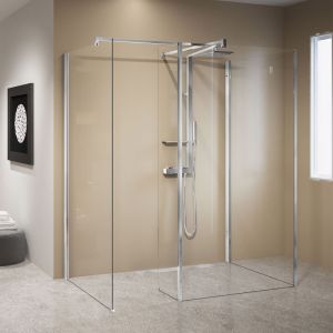 Novellini Kuadra H10 1200 Wide Three Sided Wetroom Shower Enclosure