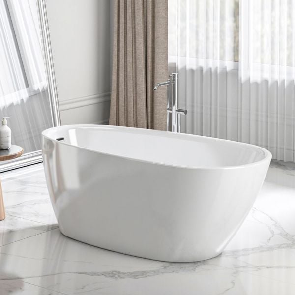 Charlotte Edwards Phobos Gloss White 1500 Freestanding Bath